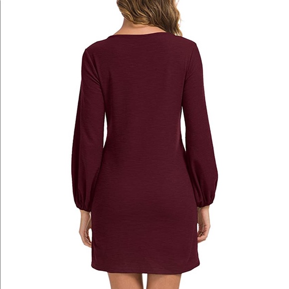 Long Sleeve Tie Waist Dress - Picture 3 of 4